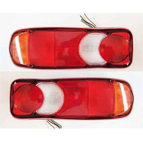 2 feux arrières lampe pour camion, benne basculante, tracteur, remorque, châssis - ampoules universelles fonctionnant en 12 V et 24 V (1/5)