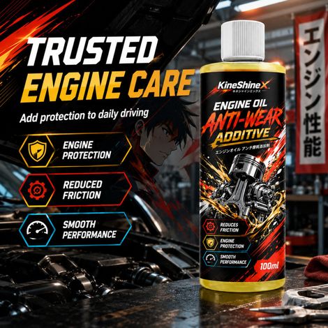 KineShineX Motoröl-Verschleißschutzadditiv 100ml Motorschutzadditiv reduziert Reibung (1/5)