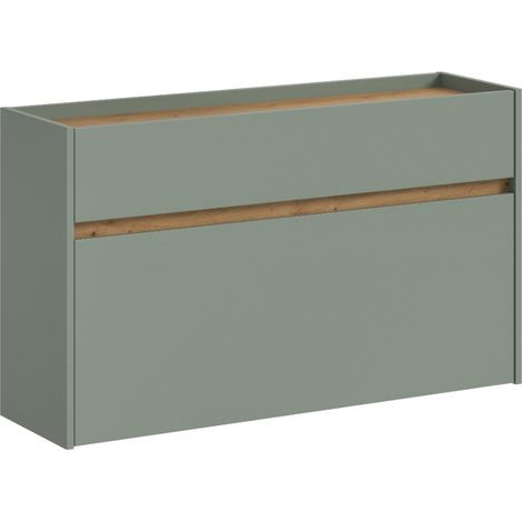 Drive Schuhschrank 1 Klappentür, 1 Schublade Salbeidekor.