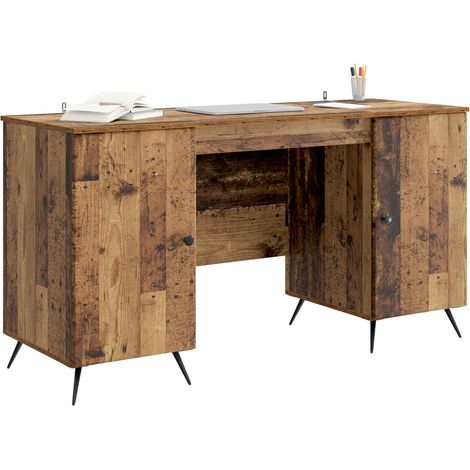 Maison Exclusive - Schreibtisch mit Regal Altholz 142,5 x 50 x 75
