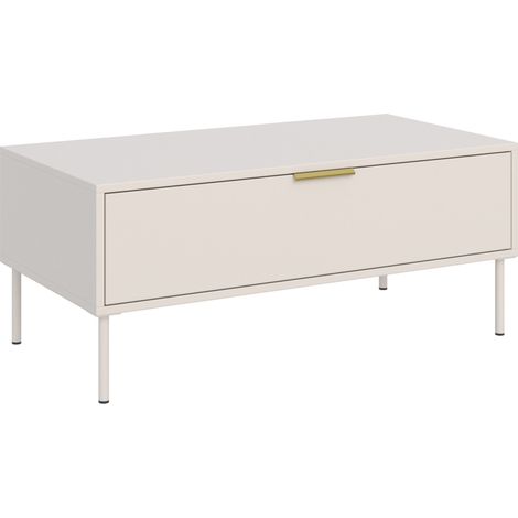 Selsey Vena – Couchtisch mit Schublade - kaschmir - 100x50 cm