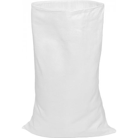 Lot de 5 sacs à gravats réutilisables en polypropylène haute qualité - 55 Kg - Blanc - reno (1/4)