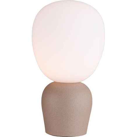 Belid Buddy - 1 Lampe Globe de Table Lumineuse Structure Sable, Opale, G9