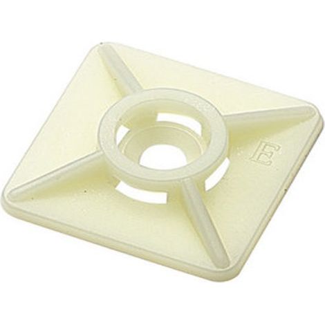 Basette Quadrate Per Fascette 19x19 Pz 10 Adesive Fissaggio Cavi Senza Fori