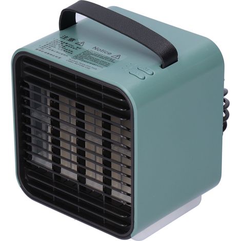 2-in-1 Tragbarer Luftkühler/Ventilator, Luftreiniger mit Negativ-Ionen-Technologie, USB-Anschluss, 3 Windgeschwindigkeiten, Grün (1/5)
