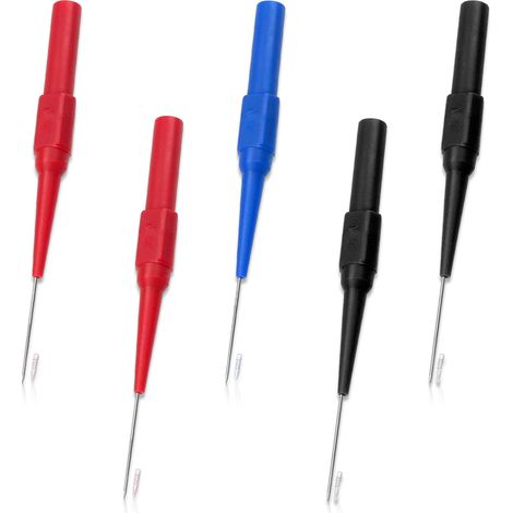 Pointe De Test 0,7 mm - Pour Multimètre Et Diagnostic Automobile - Embase 4 mm - Tension 30 V Courant 10 A - Lot De 5 (1/5)