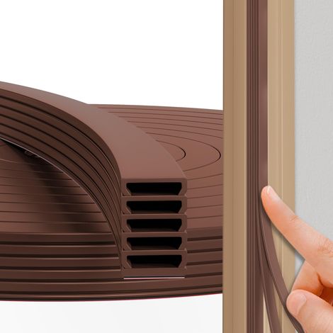 Joint de porte autocollant - Joint en caoutchouc - Boudin de porte - Protection contre le bruit, efficacité énergétique - Résistant aux intempéries (marron, 6 m) (1/5)