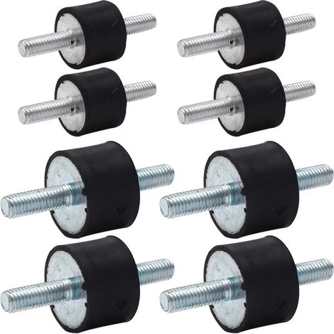 Gummi-Isolationshalterungen, 8 Stück, M8 M6 Anti-Vibrations-Gummi-Stoßdämpfer, Vibrationsdämpfer für Auto-Bootsspulen (30 x 20 mm, 20 x 15 mm) (1/4)