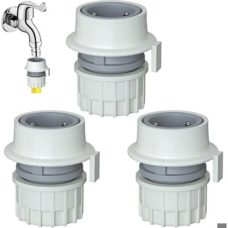Raccord rapide 3 pièces pour robinets d'évier, adaptateur robinet vers tuyau d'arrosage 5/8 pouce, raccord rapide pour lave-vaisse (1/4)