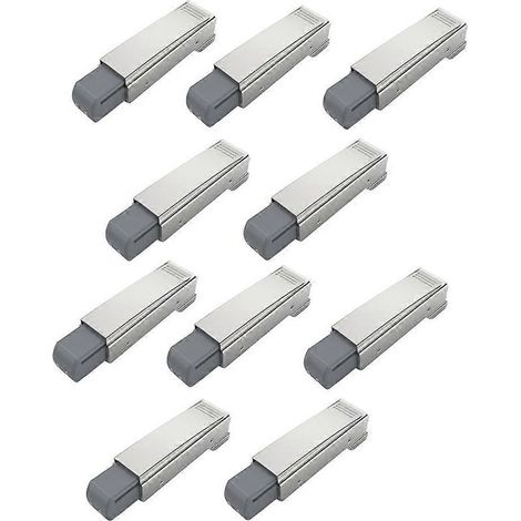 Lot de 10 mécanismes d'amortisseur de mouvement à fermeture douce pour charnières à recouvrement total, bras droit à fermeture lente et fluide, installation par clips. (1/5)