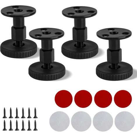 4er-Set verstellbare Möbelfüße Höhenverstellbar von 27 bis 64 mm Sofafüße Geeignet für Tische und Schränke Montage durch Bohren oder Kleben (1/5)