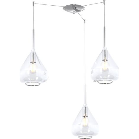 Lampadario top light kona 1177 cr s3 s tr e27 led lampada soffitto moderna