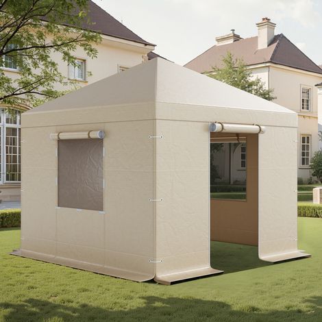 VEVOR Copertura Invernale per Gazebo, per Gazebo Rigidi da 3,07 x 3,07 m, Copertura per Tutte le Stagioni con Pareti Laterali e Finestre in Rete, per Ripari Chiusi, Gazebo non Inclusi