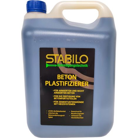 Stabilo Beton Plastifizierer 5 Liter Fliessmittel Betonverflüssiger Beton-Zusatzmittel