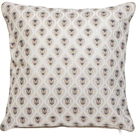 Coussin Déco Imprimé "Little Cottage" 40x40cm Blanc (1/4)