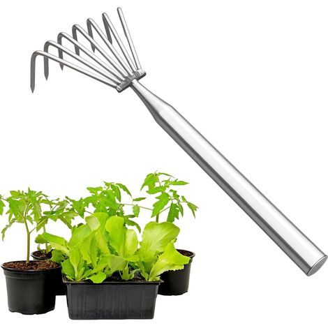 teau de jardin pour pelouse Manche long ergonomique en acier (1/5)