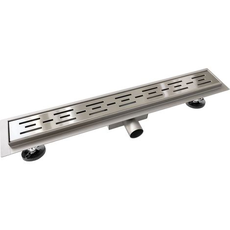AICA caniveau de douche en acier inoxydable italien,siphon de drainage au sol en carrelage,réglable en hauteur avec désodorisant- Style 1-70 cm