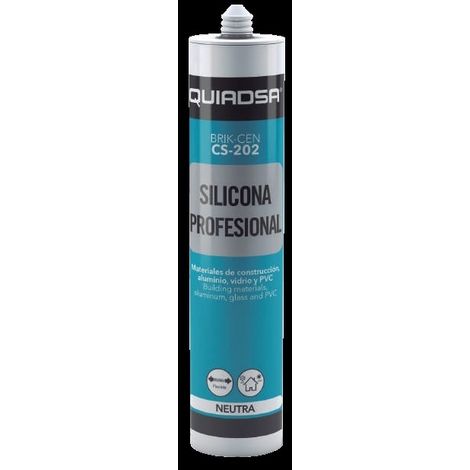 Sellador silicona profesional Brik-Cen Cs-202 Quiadsa Brik-Cen Cs-202 Blanco Cr de 300 ml. (1/3)
