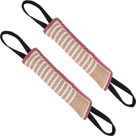 2 Jouet à lancer pour chien, toile de jute, 7 x 30 cm, entraînement au rapport, jeu interactif, usage intérieur/extérieur (1/5)