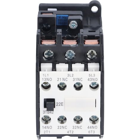 Contacteur AC 16A 2NC+2NO pour rail DIN, alimentation électrique pour bâtiments résidentiels, marche/arrêt, 220V 50Hz, modèle 3TB42. (1/5)
