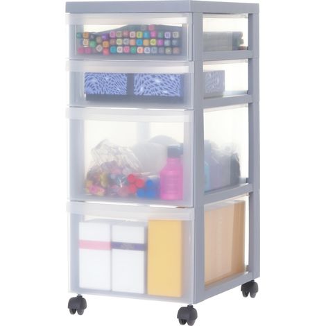 Tour de rangement à Roulettes, Plastique, 2 Grands (1/5)