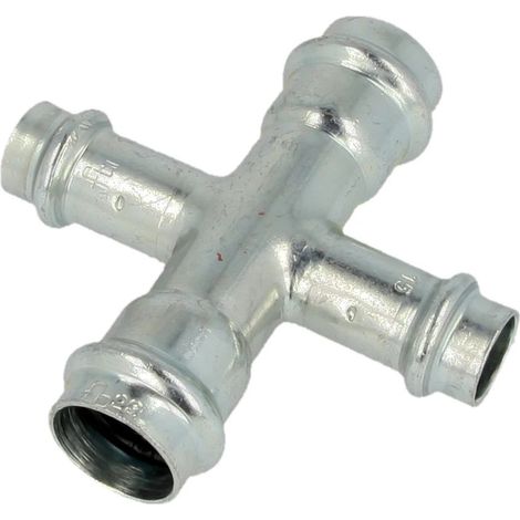 Raccord à sertir en acier C croix 54 x 22 x 54 x 22 mm