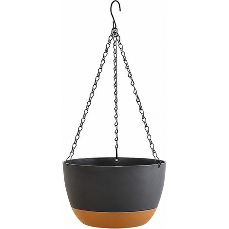 Jardinière suspendue à double chaîne, à absorption d'eau automatique, pour balcon d'intérieur (1/5)