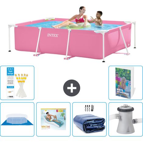 Intex Piscina con estructura Rectangular - 220x150x60 cm - 7-piezas  S171