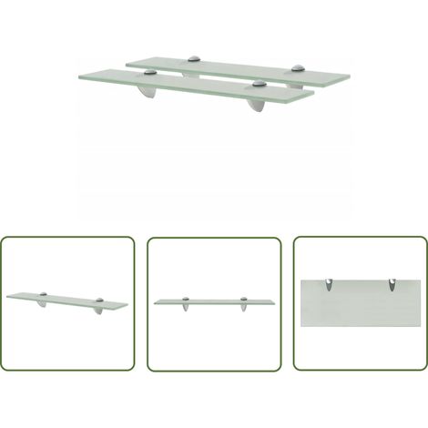 The Living Store Schweberegale 2 Stk. Glas 50x20 cm 8 mm - Wandregal - Glasregal - Badezimmerregal - Dekoratives Regal - Modernes Regal (1/5)