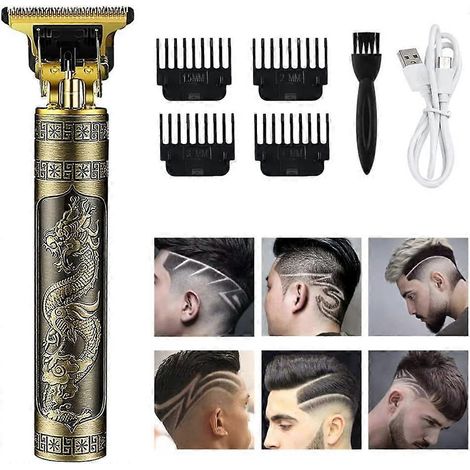 Tondeuse à cheveux pour hommes, tondeuse à barbe professionnelle de finition, rasoir électrique pour hommes, tondeuse de précision sans fil rechargeable (1/4)