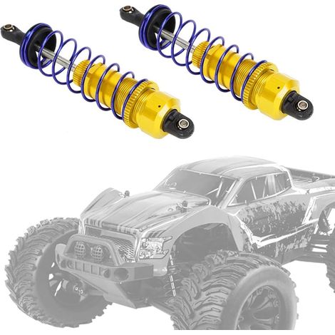 Amortisseur Arrière Haute Résistance pour Pièces de Voiture ZD Racing RC, Accessoires de Mise à Niveau Durables pour Modèles 1/10, rouge/bleu/doré, 2 Pièces (Or) (1/5)