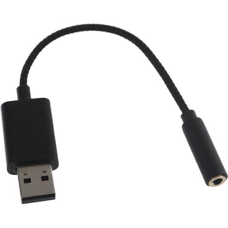 Câble répartiteur 3,5 mm pour casque d'ordinateur, adaptateur USB vers prise jack 3,5 mm pour casque.