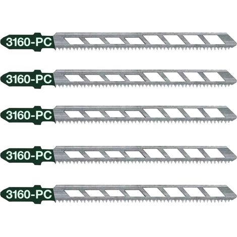 5 Lames scie sauteuse CV (pour bois/plexi) Ajouree affutées croisées Conique 75/100Mm - 2mm
