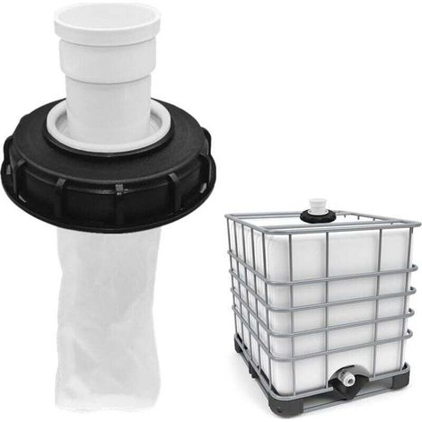 Couvercle filtrant pour cuve IBC, couvercle lavable en nylon (avec couvercle), pour cuve d'eau de pluie de 165 mm, 1 pièce (1/4)