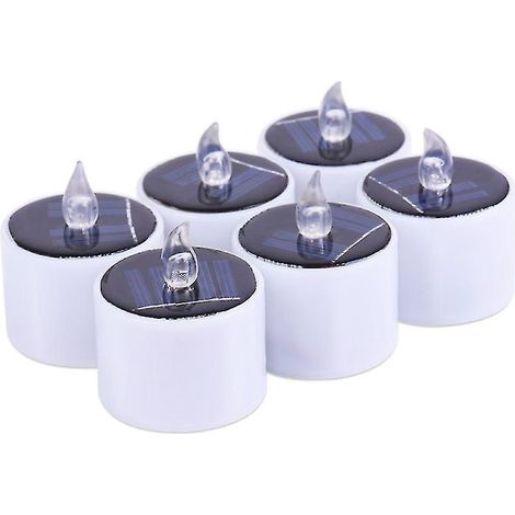 Lot de 6 bougies solaires LED