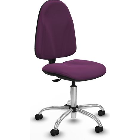 Algarra CP similpiel morado  base cromada ruedas autofrenantes 50mm