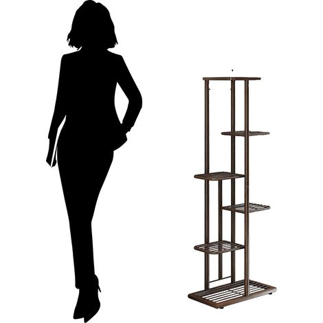 Soporte para plantas, diseño de varios niveles, construcción metálica robusta, TIPO C, 6 niveles (1/2)