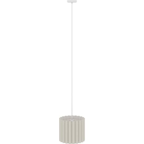 Linen Pendant Light, Bedside Ceiling Lamps E27 Bulb, Modern Hanging Lights for Living Room, Bedroom, Kitchen, Hallway, White (1/5)