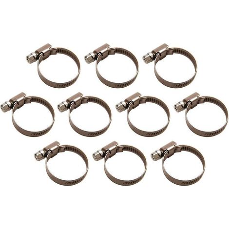 Colliers Inoxydables 10 pcs 30 x 45 mm - Résistants et Durables, Acier - D-Work (1/5)