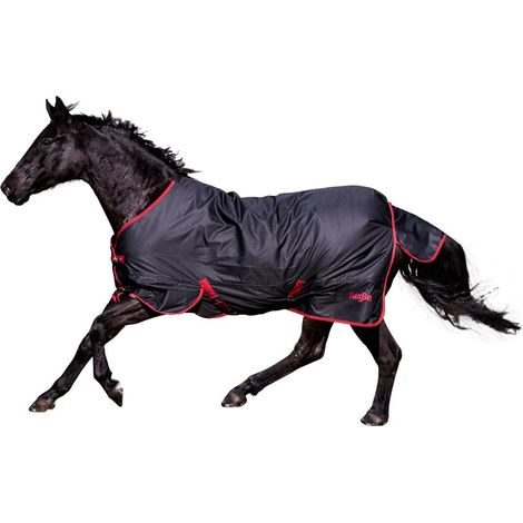 Outdoordecke RugBe Zero.1, 135 cm, schwarz/rot eingefasst