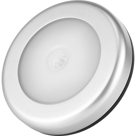 3er-Pack Mini-Bewegungsmelder-LED-Nachtlicht mit Infrarotsensor, rund, für Flur, Korridor, Schrank (1/5)