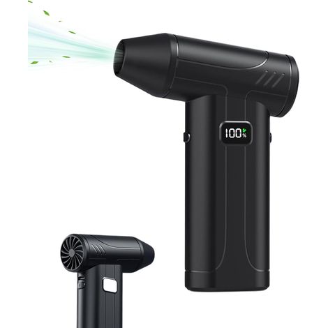 Soplador eléctrico portátil para polvo, para uso de limpieza, soplador de aire inalámbrico portátil, aspiradora, paño eléctrico para polvo con potencia de succión. (1/5)