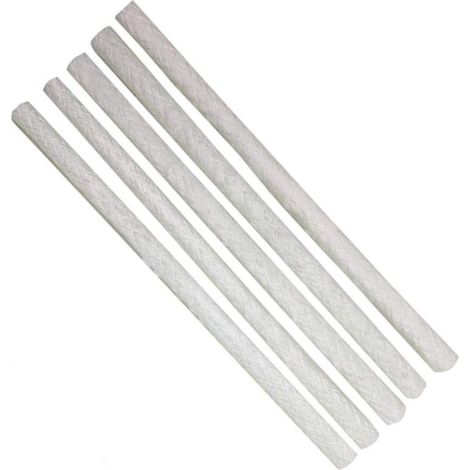 Lot de 10 mèches de rechange en fibre de verre pour bougies - 25 cm - Longue mèche de rechange en fibre de verre - Pour torche Tiki, bouteilles de vin, lanternes et lampes de jardin (1/5)