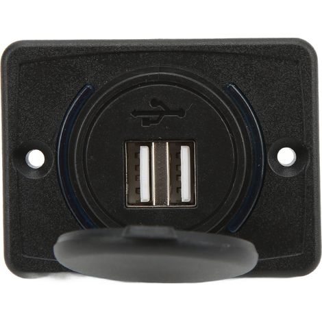 Dual-USB-3,1-A-5-V-Autoladegerät mit LED, Schnellladefunktion für 12-24-V-Boote, LKWs und Wohnmobile (1/5)