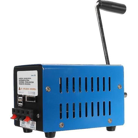 Chargeur Dynamo Haute Puissance Portable, Lampe de Secours à Manivelle USB, Générateur d'Urgence pour Survie, Recharge Manuelle, Kit de Camping (1/5)