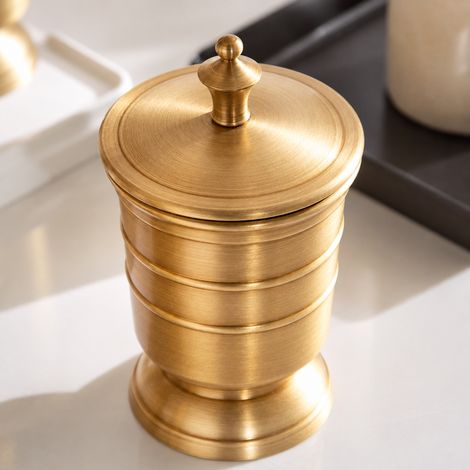 Pot de rangement rétro luxe discret tout en cuivre boîte de salle de bain vintage élégante – Livraison gratuite