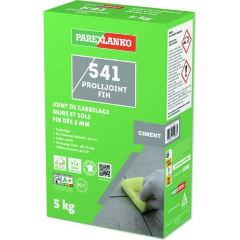 Fliesenfugenmasse PAREXLANKO 541 Prolijoint Fin - Zementgrau - 5 kg - L541CIMENT05