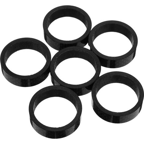 10mm Carbon Fiber Bicycle Headset Spacers, Set of 6 (1/5)