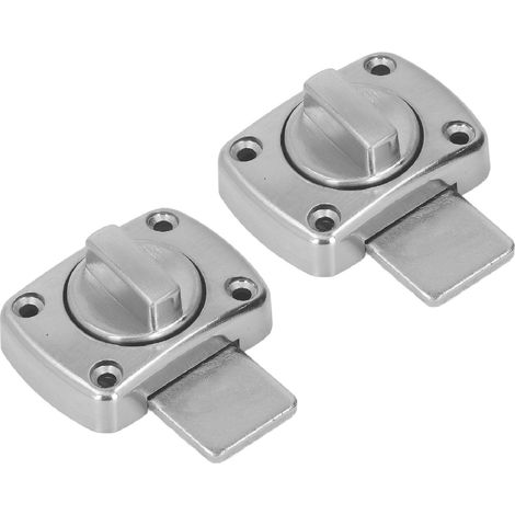 Vis de verrouillage à boulon rotatif, serrure en alliage de Zinc pour meubles, porte de salle de bains, argent (1/5)