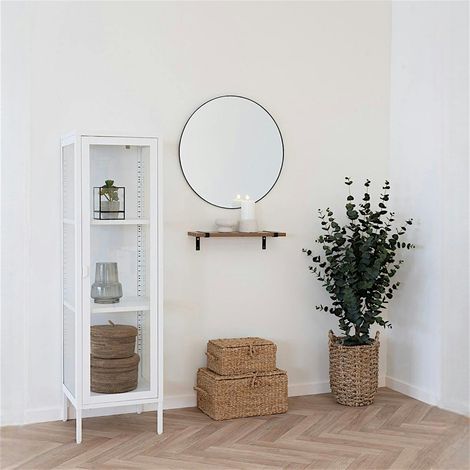 Colonne vitrée en métal blanc 140 cm ODENSE (1/4)